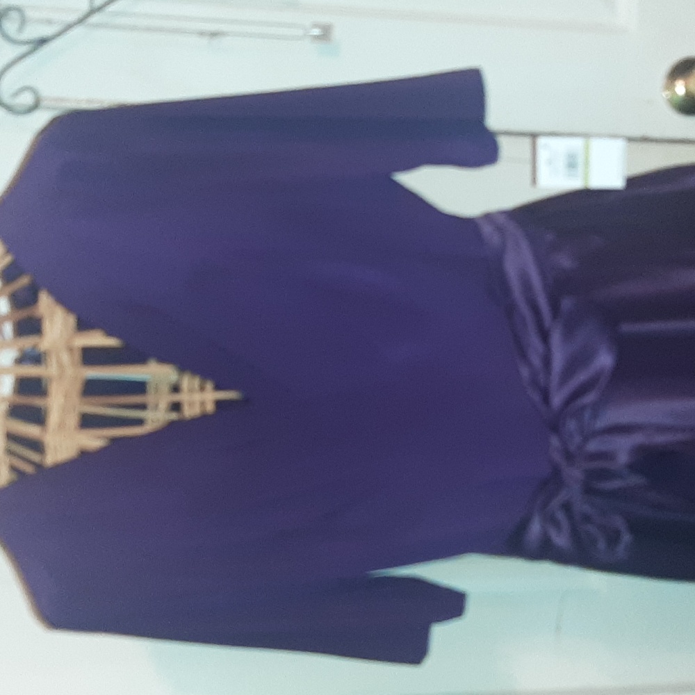 Elegant NWT Alex Evenings deep purple (eggplant) formal, full length dress sz 14